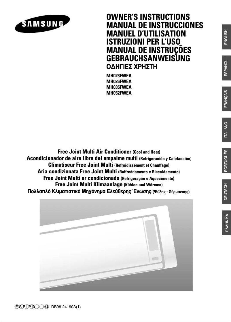 Página 1 del manual Manual de usuario Samsung MH035FWEA