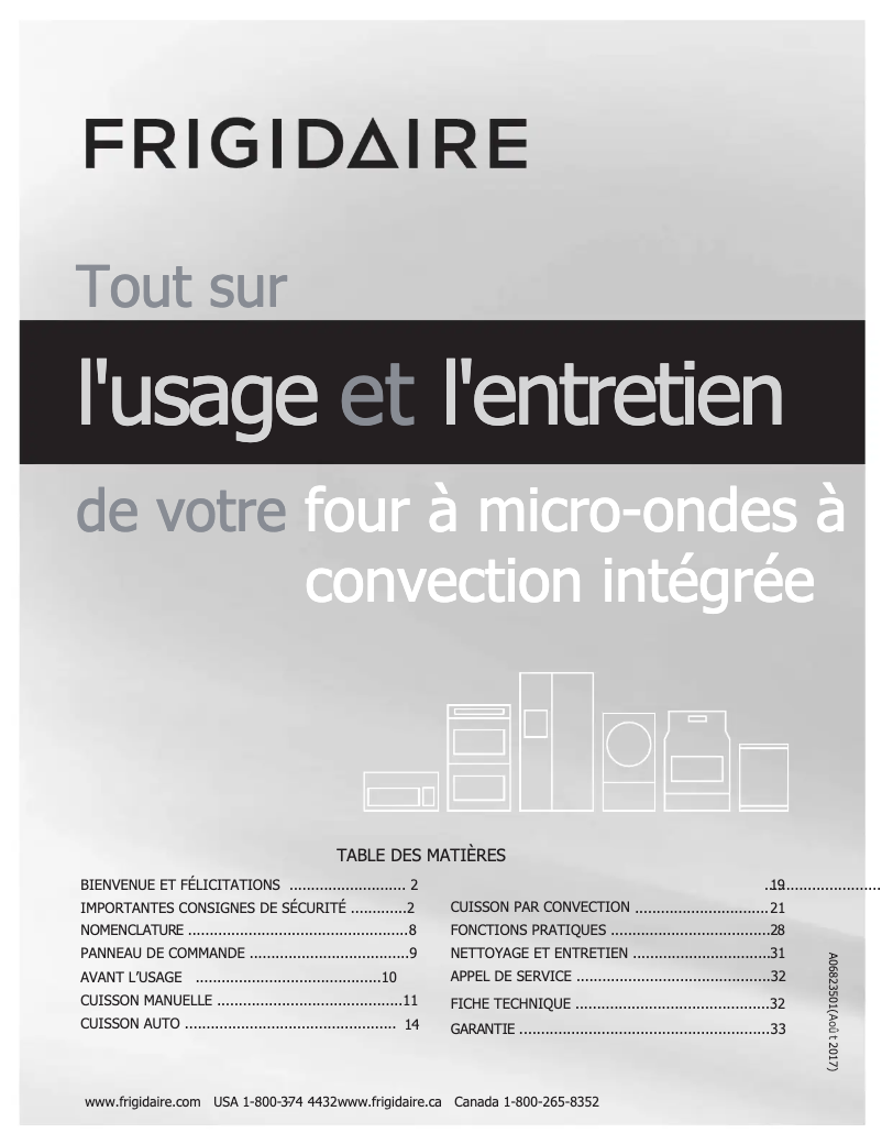 Page n°1 - Manuel utilisateur Frigidaire FPMO3077TF