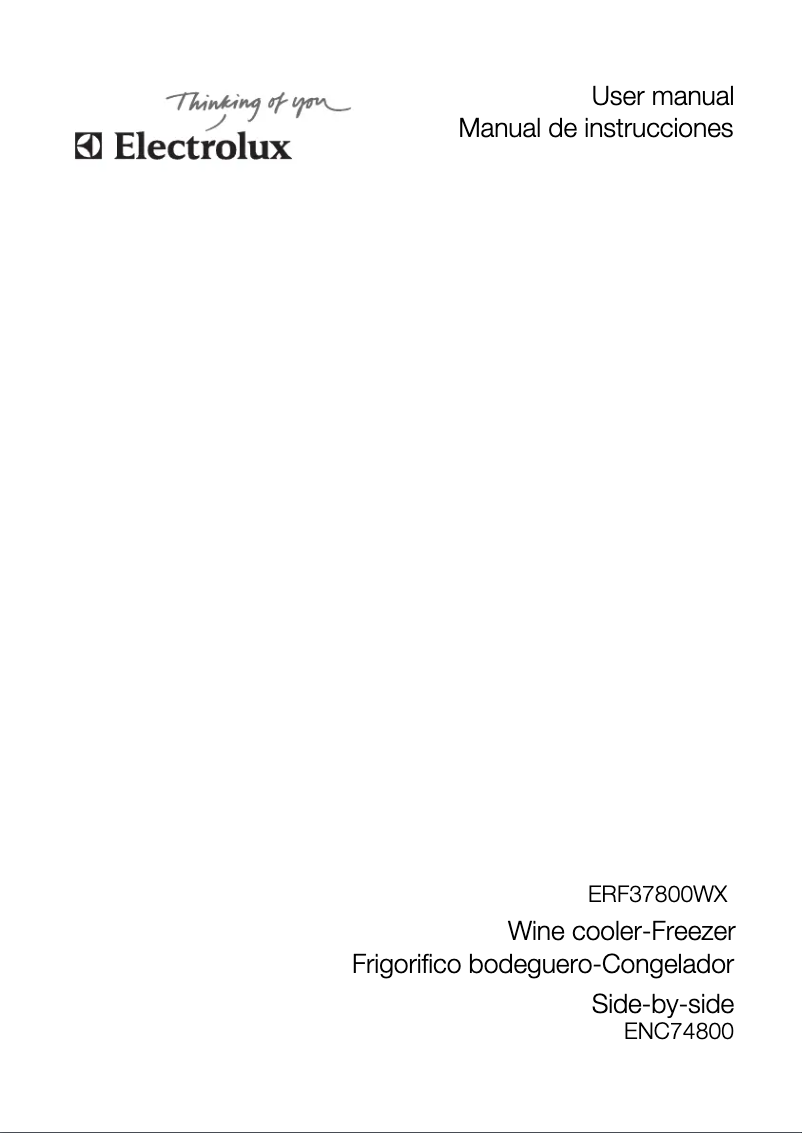 Page 1 de la notice Manuel utilisateur Electrolux ERF 37800 WX