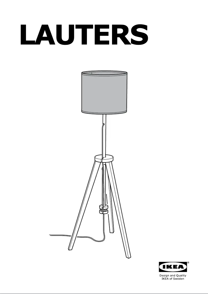 Page 1 de la notice Instructions / montage Ikea LAUTERS