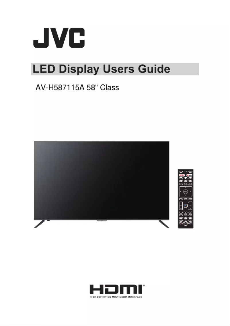 Page n°1 - Manuel utilisateur JVC AV-H587115A