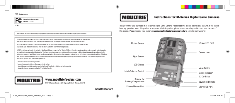 Image de la première page du manuel de l'appareil D-40i