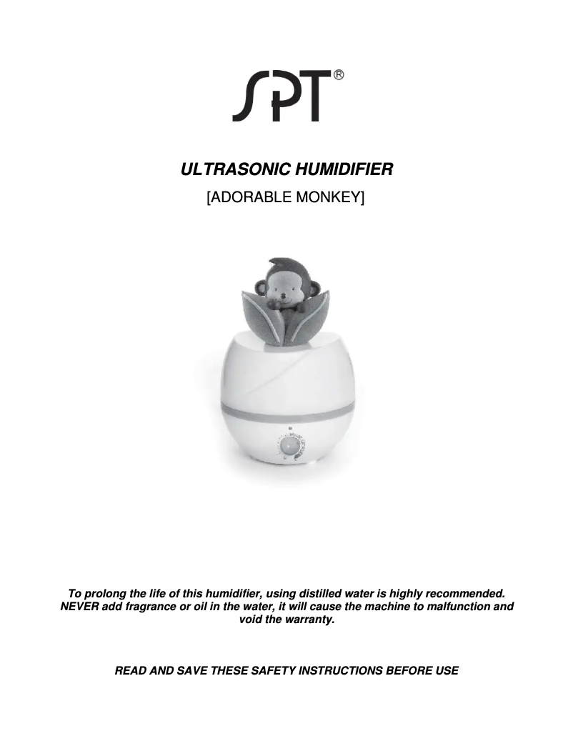 Page 1 de la notice Manuel d'utilisation et d'entretien SPT SU-2541