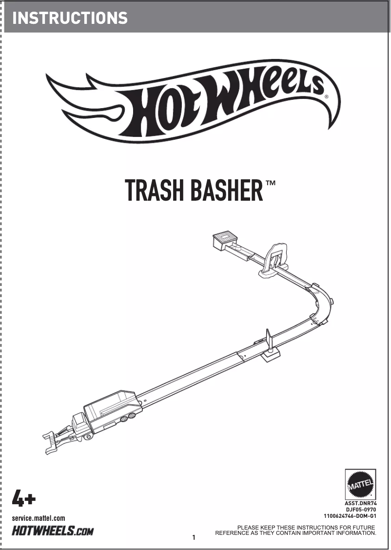 Page 1 de la notice Manuel utilisateur Mattel DJF05