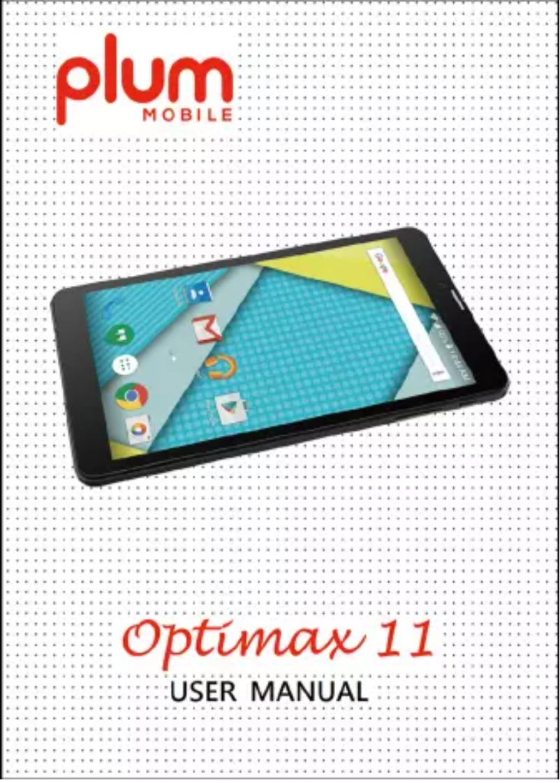 Page n°1 - Manuel utilisateur Plum Optimax 11