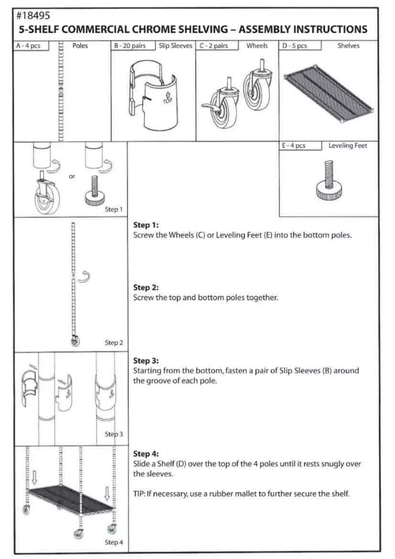 Page n°1 - Manuel utilisateur Seville Classics SHE18495ZB