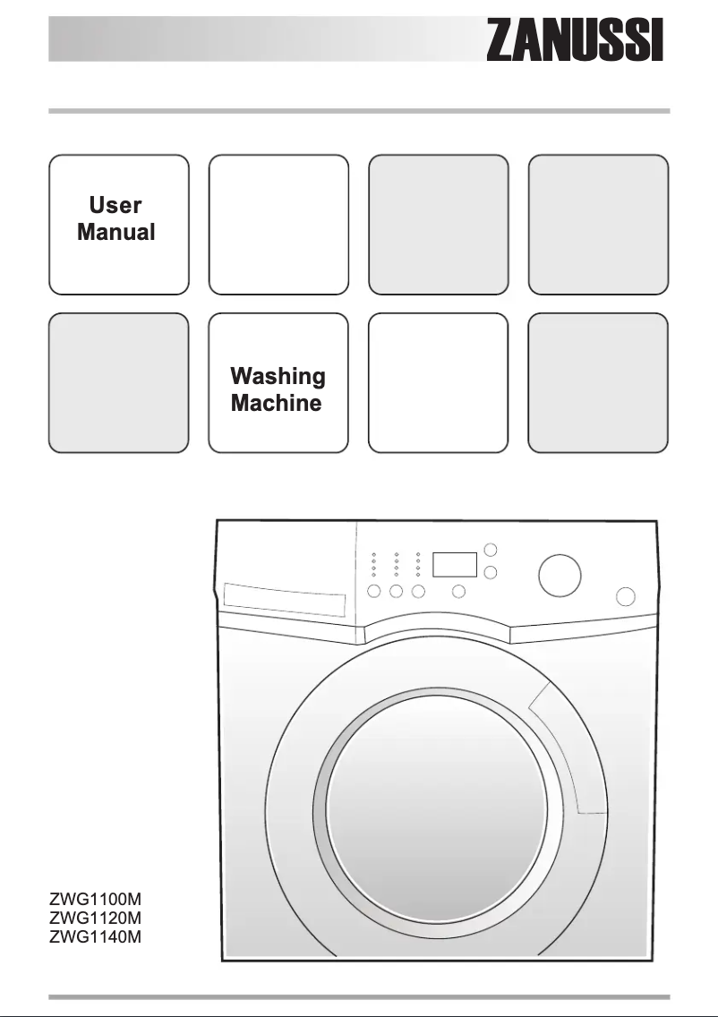 Page n°1 - Manuel utilisateur Zanussi ZWG 1100 M