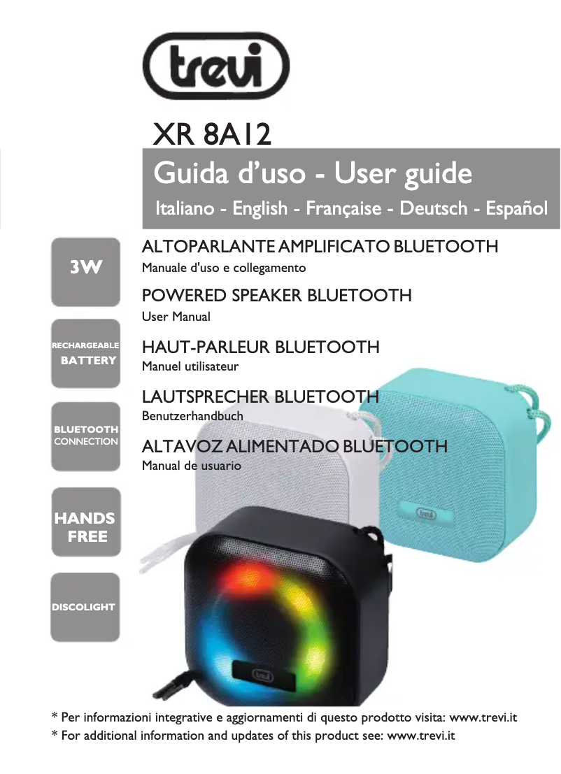 Page n°1 - Manuel utilisateur Trevi XR 8A12