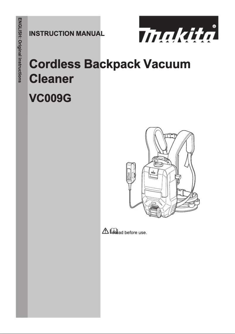 Image de la première page du manuel de l'appareil VC009GZ03