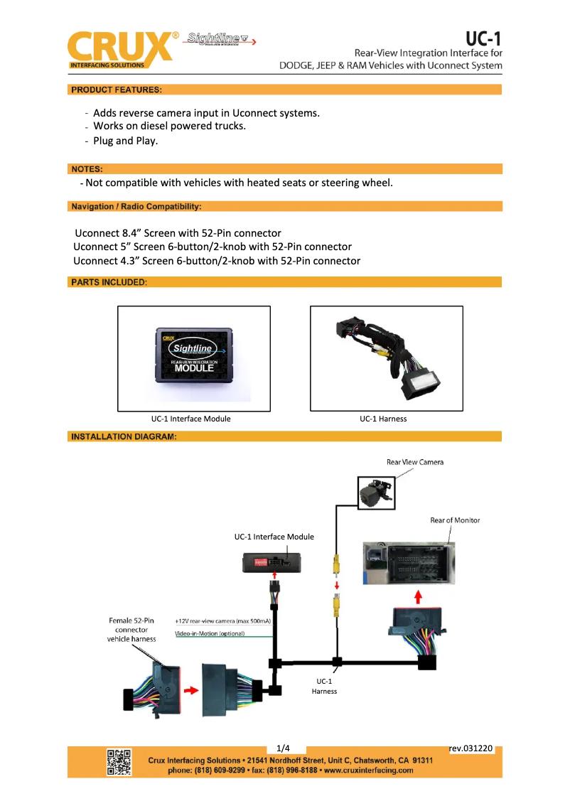 Página 1 del manual Manual de usuario CRUX UC-1