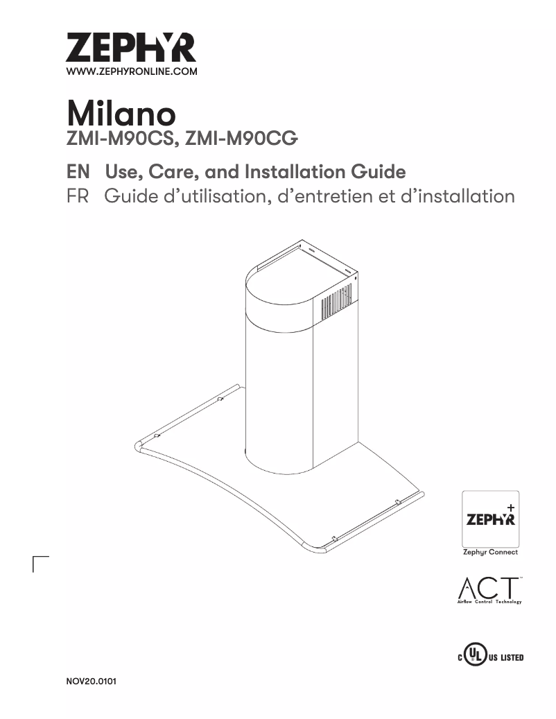 Image de la première page du manuel de l'appareil Milano ZMI-M90CS
