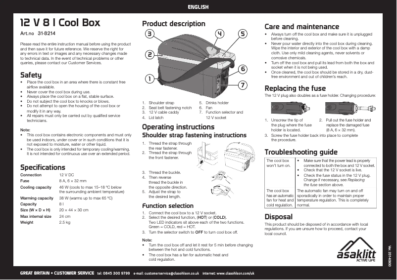 Imagen de la primera página del manual del dispositivo 31-8214