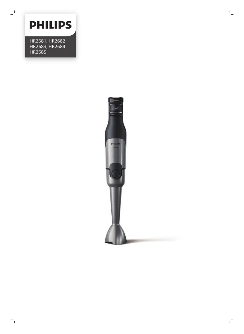 Page n°1 - Manuel utilisateur Philips HR2683