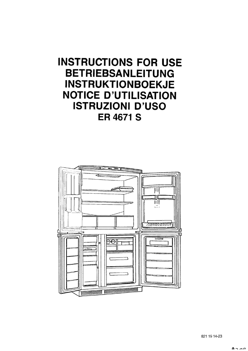 Page 1 de la notice Manuel utilisateur Electrolux ER 4671 S