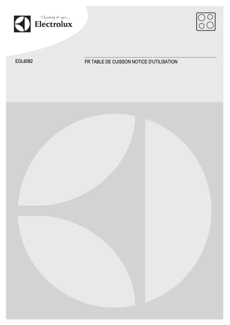 Image de la première page du manuel de l'appareil EGL6082NOK