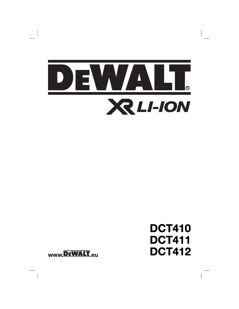 Page 1 de la notice Manuel utilisateur DeWalt DCT410