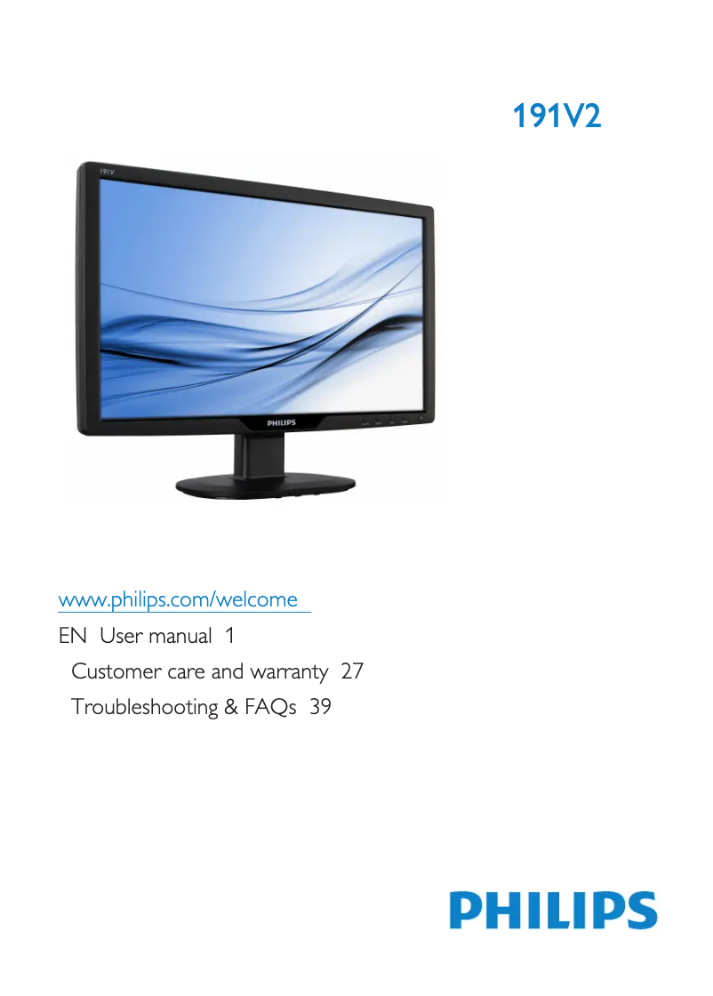 Image de la première page du manuel de l'appareil 191V2SB