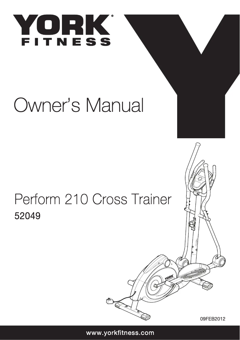 Página 1 del manual Manual de usuario York Fitness Perform 210