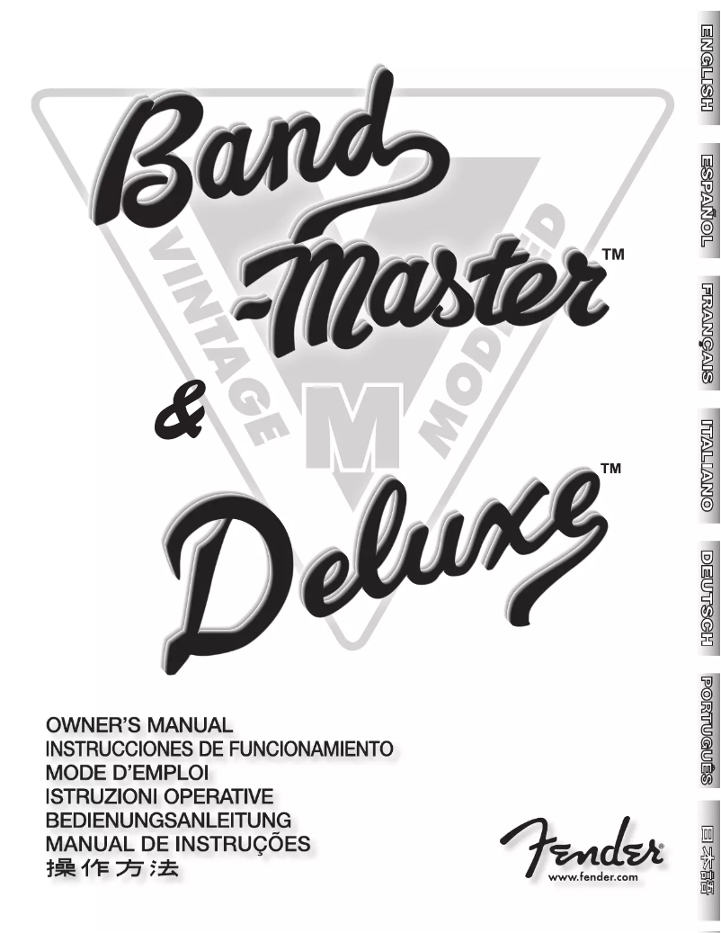 Page 1 de la notice Manuel utilisateur Fender Band-Master Deluxe