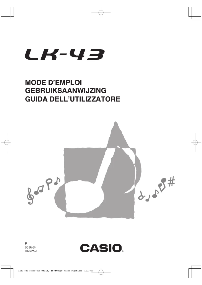 Page n°1 - Manuel utilisateur Casio LK-45