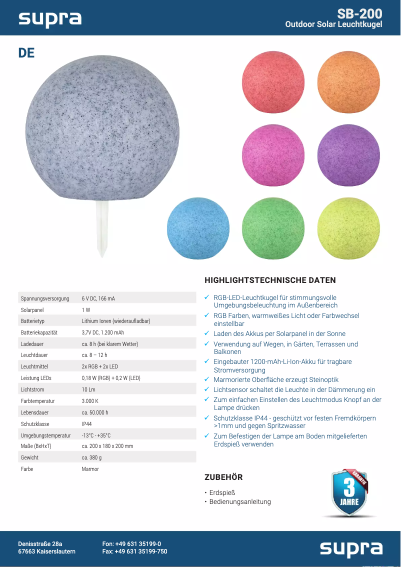 Page 1 de la notice Manuel utilisateur Maginon SB-200