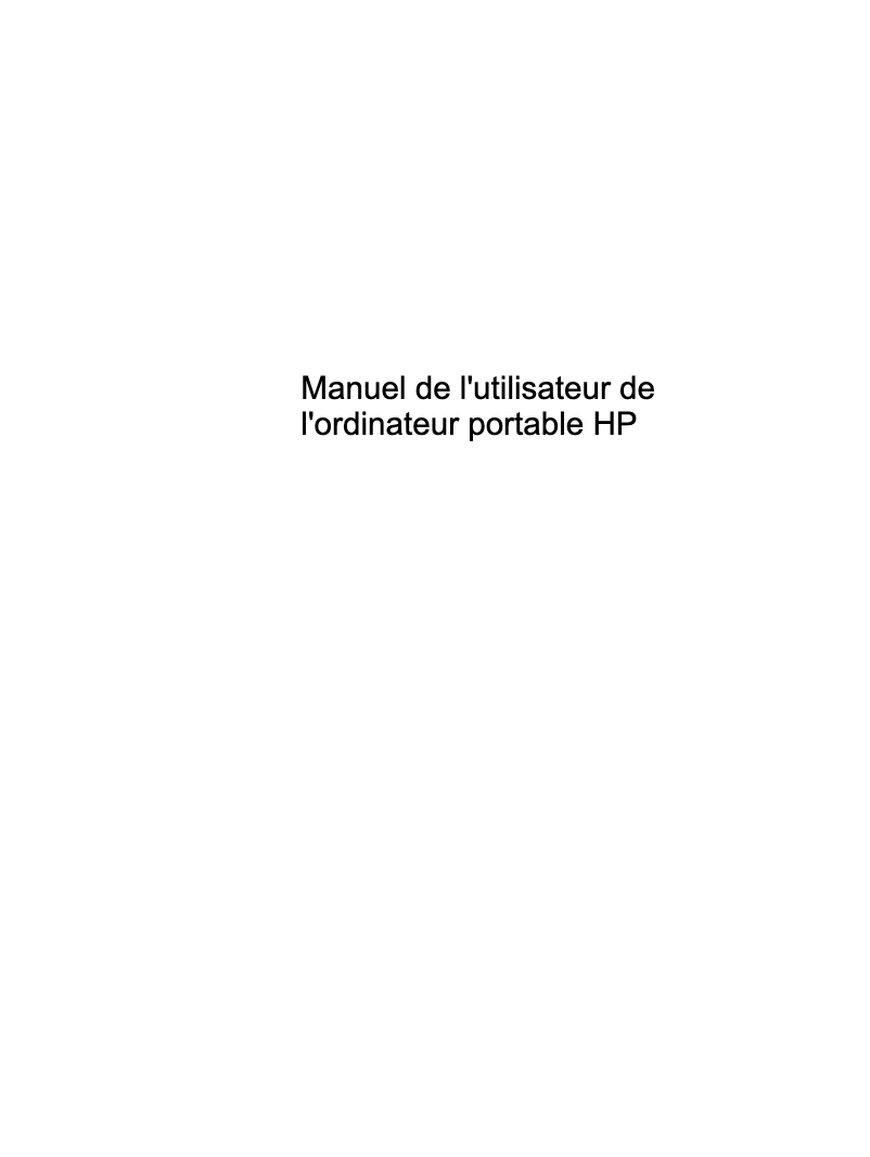 Image de la première page du manuel de l'appareil ProBook 4430s