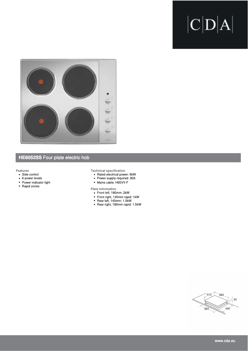 Image de la première page du manuel de l'appareil HE6052SS