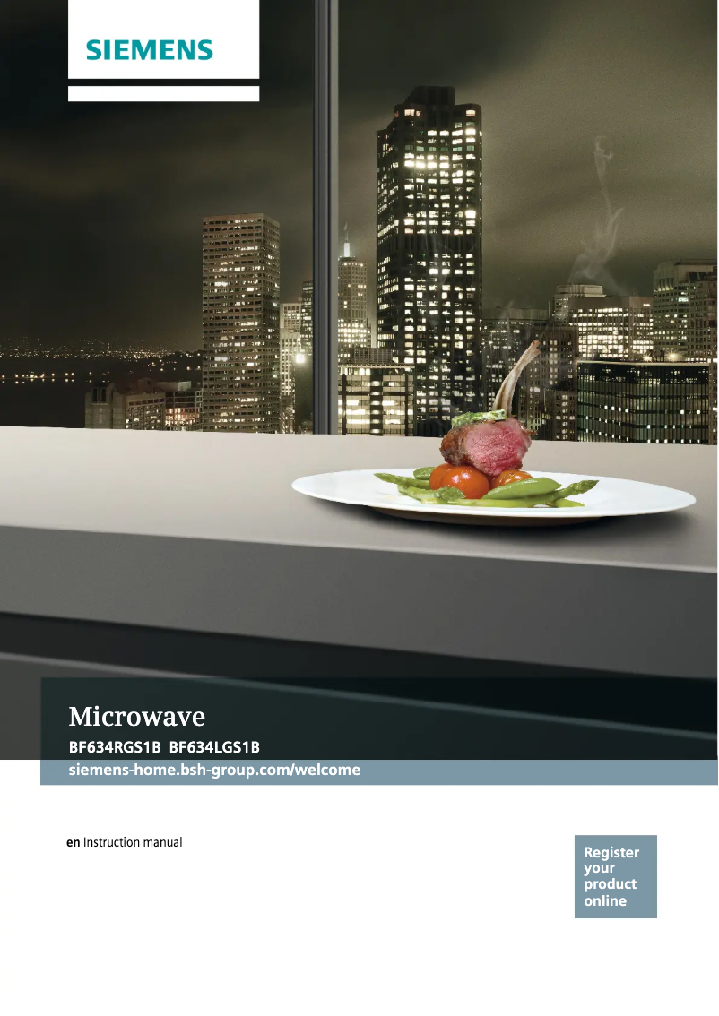 Page 1 de la notice Manuel d'utilisation et d'entretien Siemens BF634LGS1B