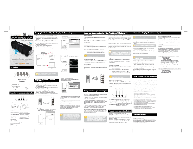 Image de la première page du manuel de l'appareil Jam Tunes Box