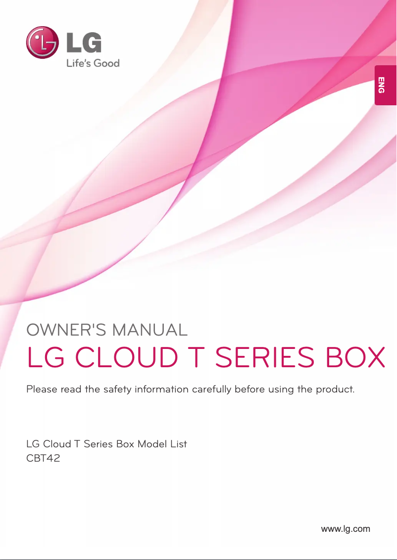 Page n°1 - Manuel utilisateur LG CBT42