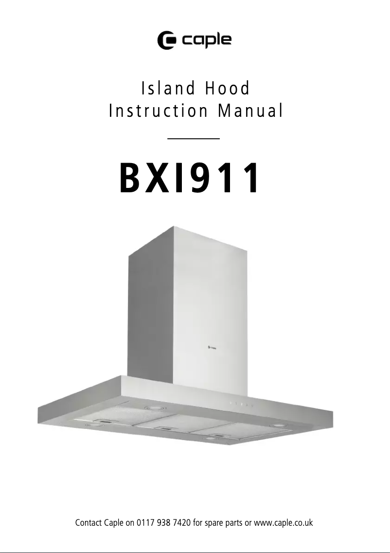 Page n°1 - Manuel utilisateur Caple BXI911