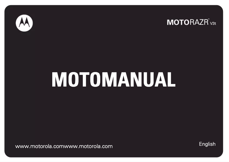 Image de la première page du manuel de l'appareil RAZR V3t