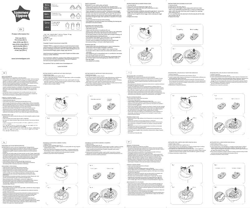 Page 1 de la notice Manuel utilisateur Tommee Tippee Active Straw