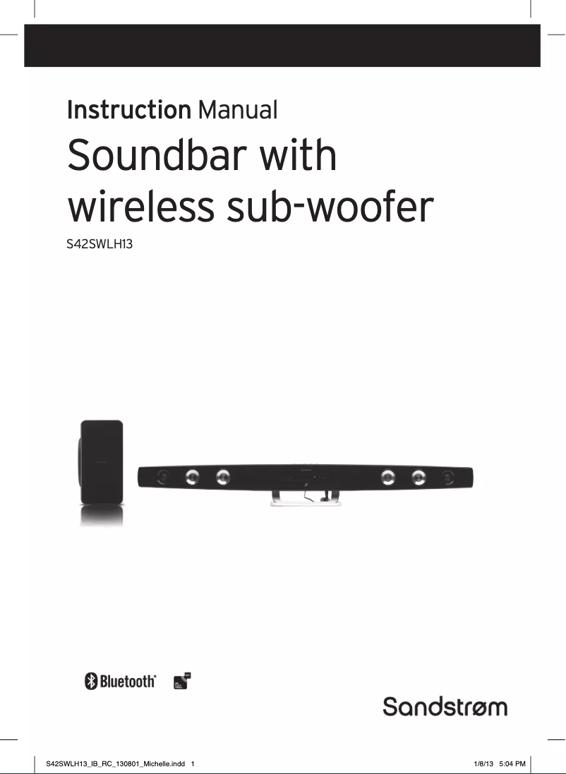 Page 1 de la notice Manuel utilisateur Sandstrøm S42SWLH13