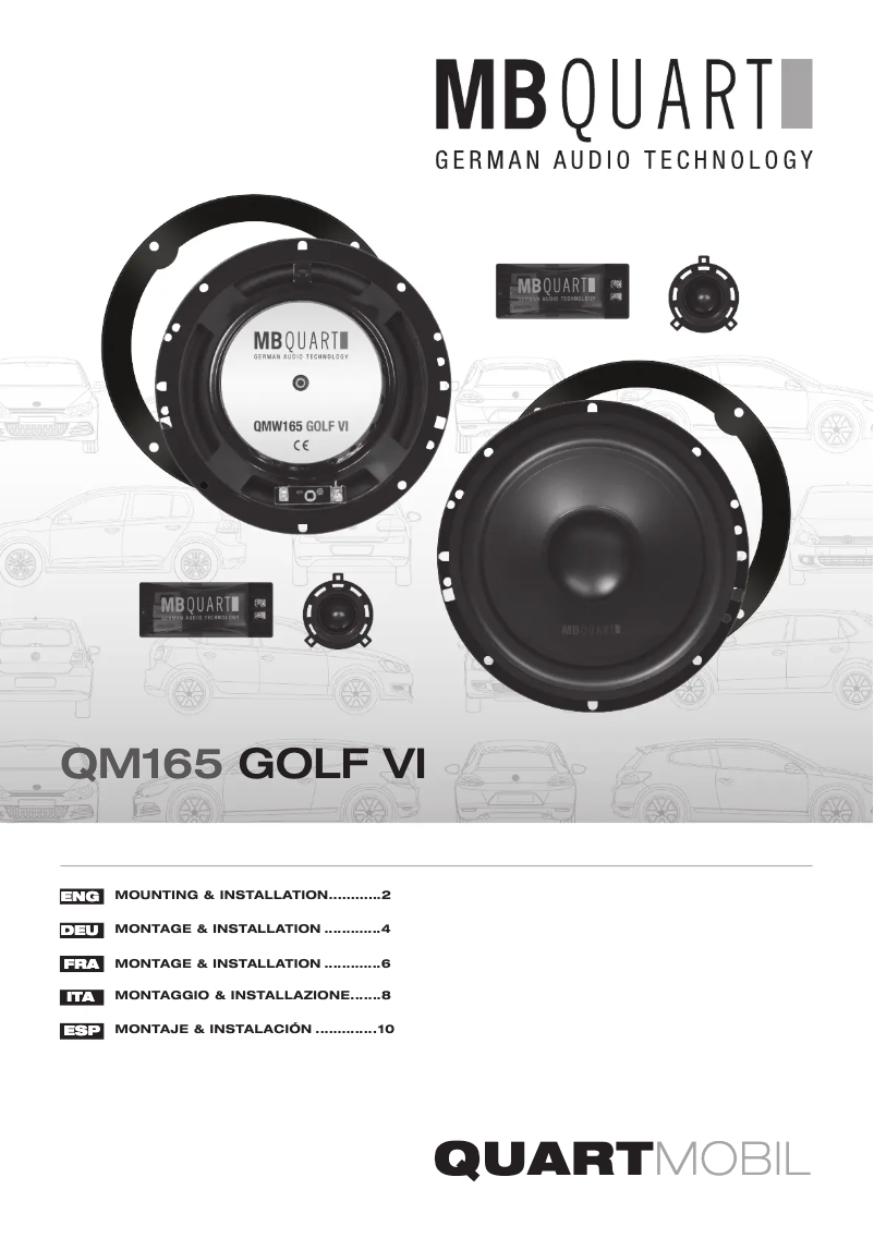 Page n°1 - Manuel utilisateur MB Quart QM165 GOLF VI