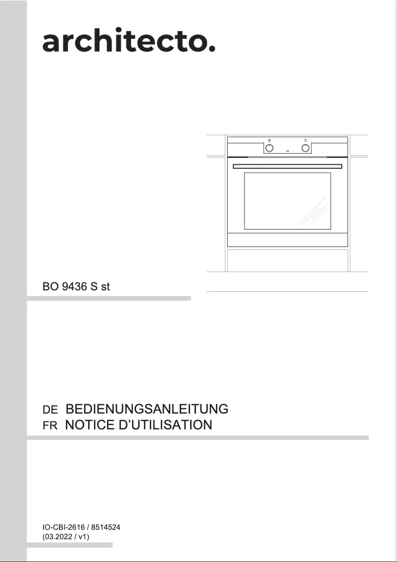 Página 1 del manual Manual de usuario Amica BO 9436 S st