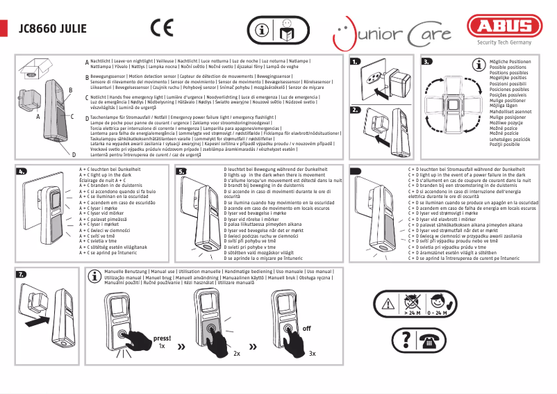 Page n°1 - Manuel utilisateur Abus JC8660 JULIE