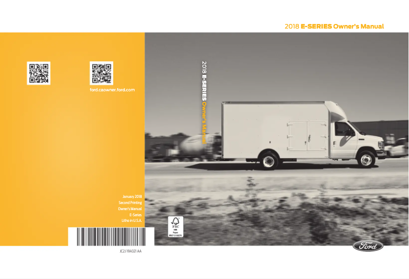 Image de la première page du manuel de l'appareil E-Series (2018)