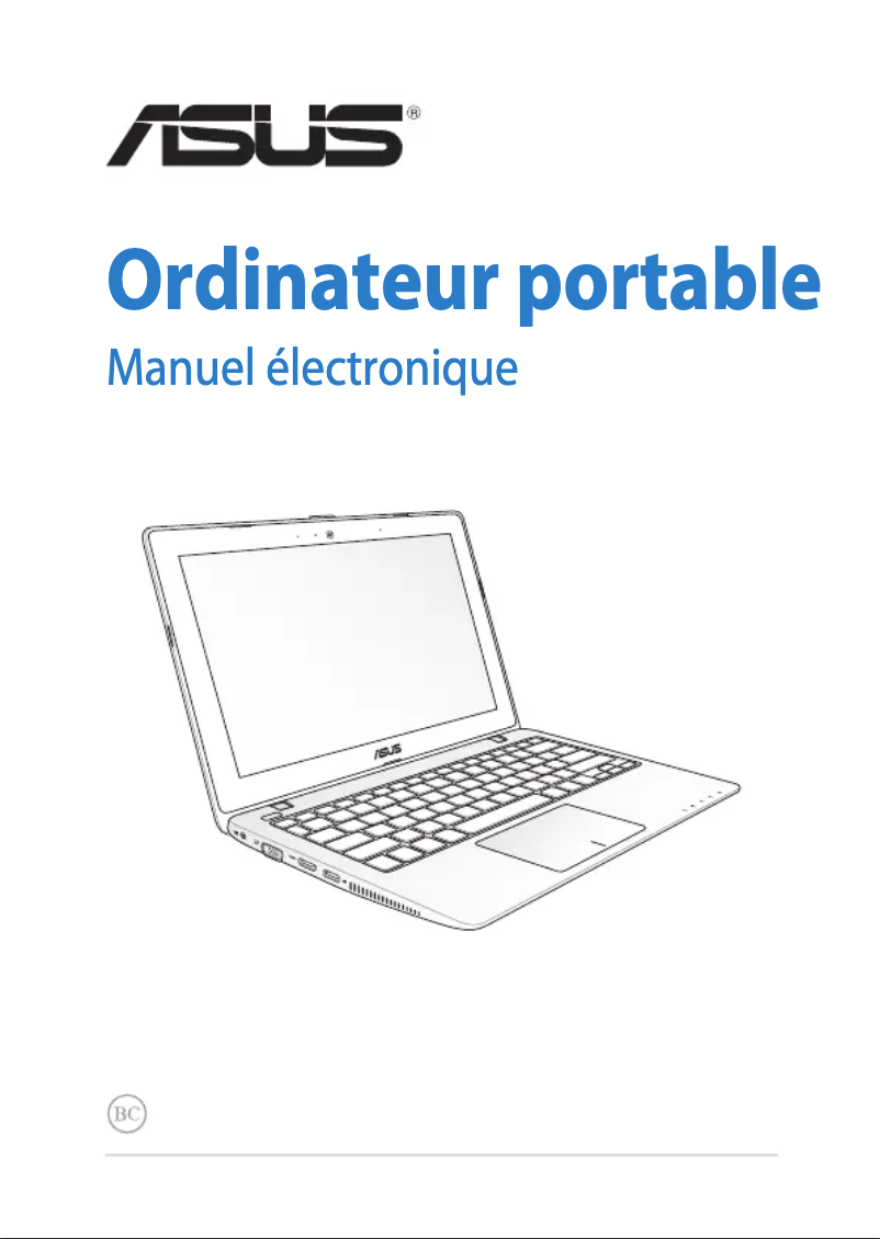 Page 1 de la notice Manuel utilisateur Asus VivoBook F200CA