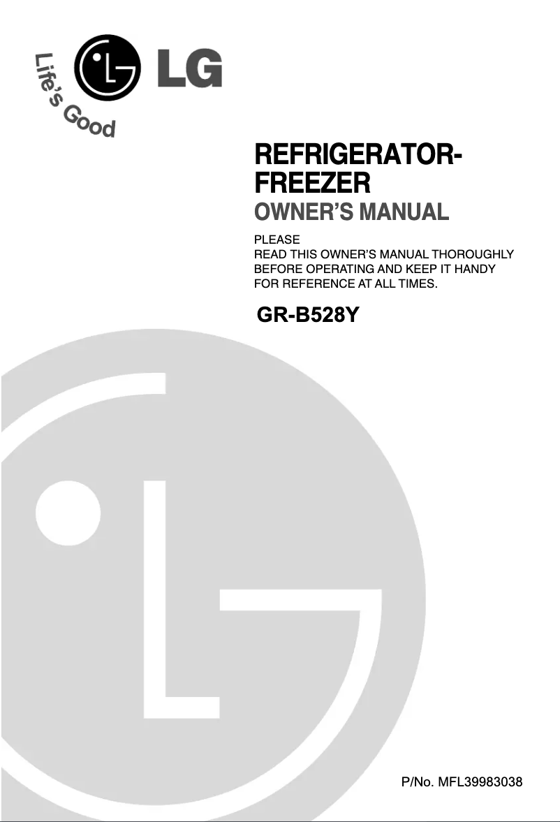 Página 1 del manual Manual de usuario LG GR-B528YC