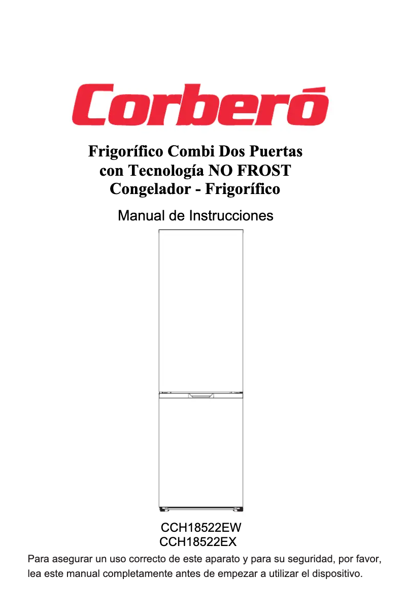 Page n°1 - Manuel utilisateur Corbero CCH18522EX