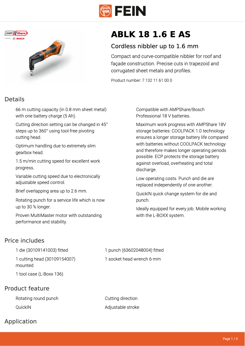 Image de la première page du manuel de l'appareil ABLK 18 1.6 E AS