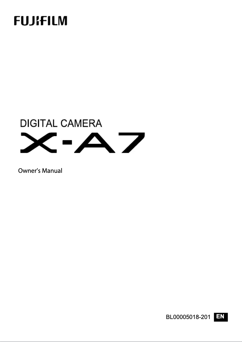 Page n°1 - Manuel utilisateur Fujifilm X-A7