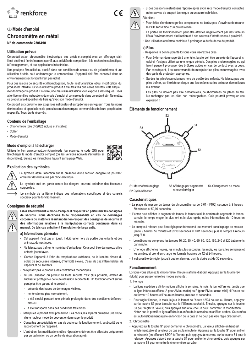 Image de la première page du manuel de l'appareil RF-SW-200