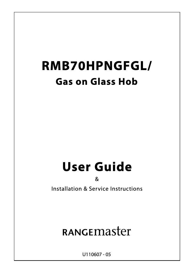 Página 1 del manual Manual de usuario Rangemaster RMB70HPNGFGL