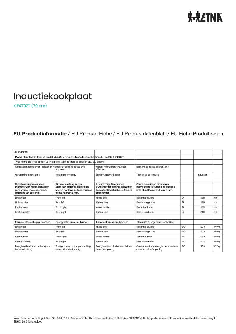 Image de la première page du manuel de l'appareil KIF470ZT