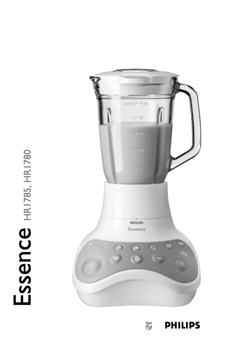Page 1 de la notice Manuel utilisateur Philips HR1780