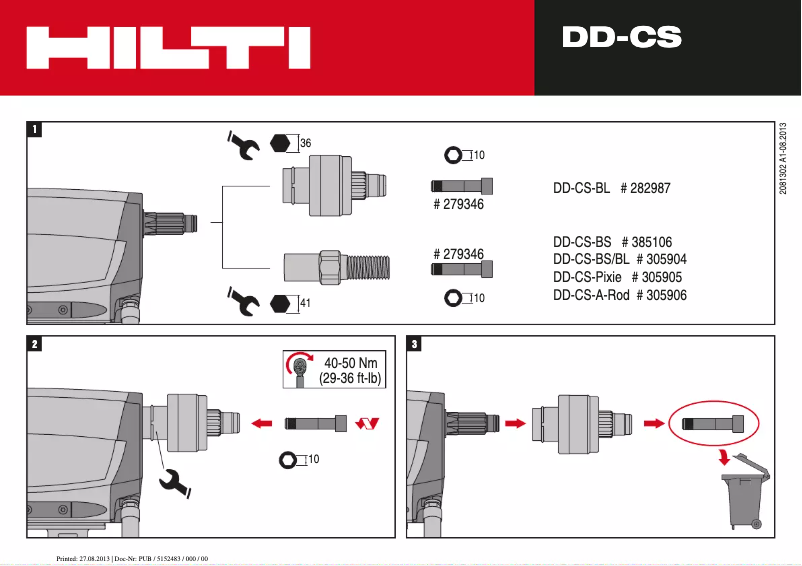 Página 1 del manual Manual de usuario Hilti DD-BS DD 200