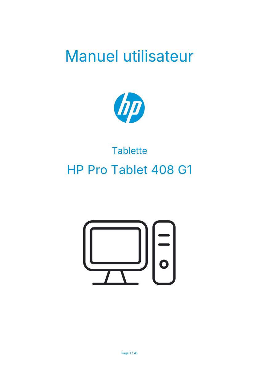 Image de la première page du manuel de l'appareil Pro Tablet 408 G1