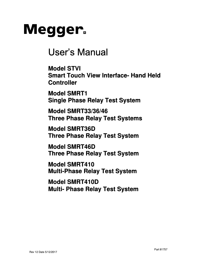 Image de la première page du manuel de l'appareil SMRT1D
